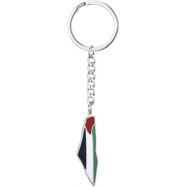 Fancy Palestine colored beads design Flag with Palestine metal Map Handala keychain keyring Fancy Palestine colored beads design Flag with Palestine metal Map Handala keychain keyring