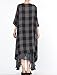 Mordenmiss Women's New Loose Thin Garb Drape Open Front Cardigan M Black Plaid