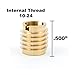 E-Z LOK 400-3 Threaded Inserts for Wood, Installation Kit, Brass, Includes 10-24 Knife Thread Inserts (6), Drill, Installation Tool