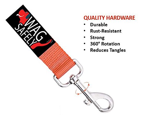 WagSafely Dog Safety Tether - Bike Basket Safety Strap (LG)