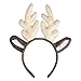 Reindeer Antler Hair Hoop Christmas Kids Headband Headwear for Children Christmas Costume Party Birthday or Xmas Thanksgiving Day Gift (Milk White)
