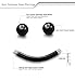 Besteel 5pcs 16G 5/16'' 316L Stainless Steel Body Jewelry Piercing Eyebrow Rings Petite Belly Rings Set 3mm Ball