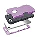 LONTECT for iPhone 8 Case, iPhone 7 Case Hybrid Heavy Duty Shockproof Full-Body Protective Case with Dual Layer [Hard PC+ Soft Silicone] Impact Protection for Apple iPhone 8/iPhone 7, Purple/Black