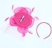 SAFERIN Fascinator for Women Hair Clip Hat Bowler Feather Flower Veil Wedding Party Hat Tea Hat（TA2-Fuchsia）