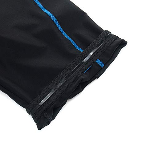 Mens Bike Shorts, 9d Gel Padded Cycling Shorts with Zipper Pocket, Quick Dry MTB Liner Shorts, Pants with Anti-Slip Leg Grips (XL)