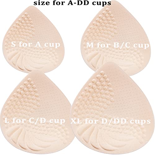 Prettywell Bra Pads Inserts, 2 Pairs Latex Bras Inserts for Sports Bras
