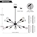 BONLICHT Modern Sputnik Chandelier Lighting 10 Lights Oil-Rubbed Bronze Chandelier Industrial Vintage Pendant Light Mid Century Ceiling Light Fixture UL Listed