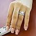 TwoBirch Sterling Silver Combination Cathedral and Classic Ring Guard With Cubic Zirconia (0.5 ct.)