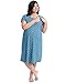 The Bravely Labor and Delivery Gown - Perfect Hospital Bag Gown for Maternity / Nursing / Labor (Blue Polka Dots, XL-XXL)