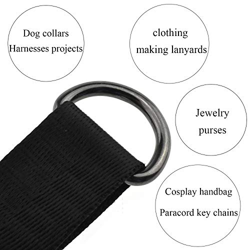 image for HAO PRO Extra Thick Welded Strong 2 Size D Shape Rings D Ring Metal He