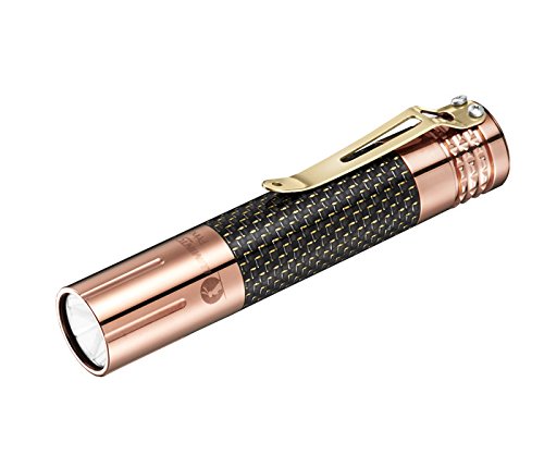 LUMINTOP Prince Copper 1050 Lumen Cree XP-L LED Flashlight Max 1050 Lumens Max Beam 190m 3 Mode Waterproof LED Floodlight Fishing Flashlight(Copper)