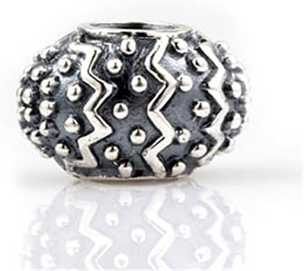 Choruslove Antique Decorative Easter Egg Charm 925 Sterling Silver Bead for Kid Gift Compatible with European Bracelets