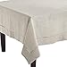 Fennco Styles Handmade Hemstitch Design Natural Tablecloth. One Piece (65