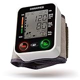 Automatic Wrist Blood Pressure Monitor by Paramed:Blood-Pressure Kit of Bp Cuff + 2AAA and Carrying case - Irregular Heartbeat Detector & 90 Readings Memory Function & Large LCD Display - FDA approved