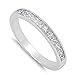 DoubleAccent Sterling Silver Wedding Ring Princess Cut Channel Set Wedding Band 3MM (Size 5 to 12)