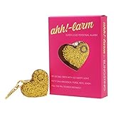 BLINGSTING ahh!-larm Emergency Self-Defense Personal Panic Alarm Keychain for Women with LED Safety Light and Clip, Gold Glitter Heart