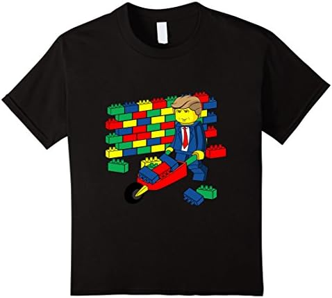 Kids Donald Trump - Build Wall T-Shirt 4 Black