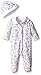 Little Me Baby Clothes & Outfits - Girls One Piece Hat & Footed Sleeper Pajamas - 3 Months, Bird Toile
