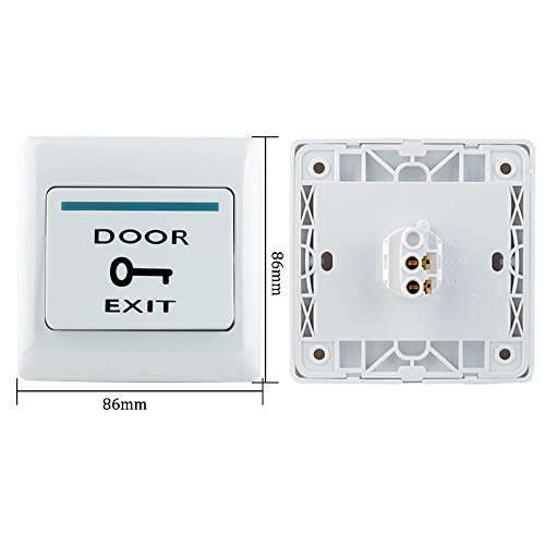 LIBO Full RFID Access Control System Kit Set Stand-Along Keypad with Electric Strike Lock DC12V 3A Power Supply Exit Button for Door Entry System - Thumbnail 3