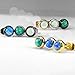 MoBody Created-Opal Round Stud Earrings Silver Surgical Stainless Steel Womens Jewelry (Purple Created-Opal)