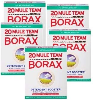 20 Mule Team Borax Detergent Booster & Multi-Purpose Household Cleaner, 65 Ounce (Pack of 5)
