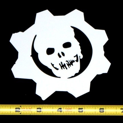 Gears of War - Crimson Omen- 1 HQ Single Color High Gloss White Vinyl Decals!