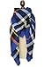 Fashion Women's Winter Soft Plaid Scarf, Large Blanket Wrap Shawl Wrap (Blue)