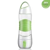 Smart Water Bottle, KINYEE 4 in 1 Hydration Remind Didi Cup with Spray Humidifier, Led Lighting, Timed Reminder, USB Rechargeable. Sports Water Bottle for Climbing, Hiking, Camping, Fitness