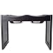 Petsfit Raised Dog Bowls for Large Dogs Wooden Dog Food Stand with 2 Stainless Steel Bowls 21 x 12 x15 Inch