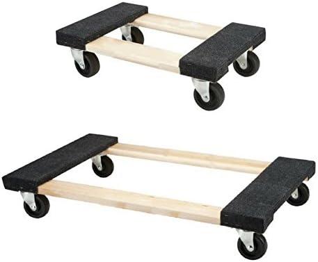 Moving Dolly 18x30 and 18x12 Flat Rolling Dolly - Holds up to 1000lbs - (Mini and Standard Size 2 Pack)