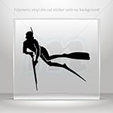 Decals Stickers Diver Spearfishing Car door Hobbies Sports car Durable Racing Motorbikes 0502 ZZ827