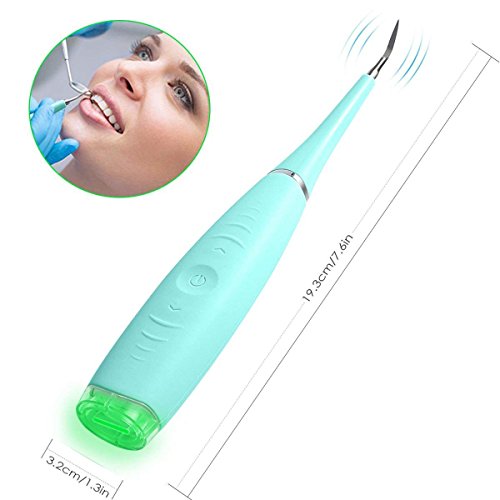 LONHEO Household Electric Dental Calculus Remover High-Frequency Vibration Tartar Scraper Tartar Remover for Fighting Tartar,Tooth Stains,Teeth Polishing,5 Adjustable Modes and USB Charging - Blue - Thumbnail 6