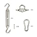 BaiFM 24 Pcs 316 Marine Grade Shade Sail Stainless Steel Hardware Kit Heavy Duty Hardware Kit for Rectangle and Square Sun Shade Sail Installation with Screws
