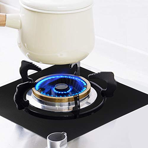 TRUSBER Gas Stove Burner Covers, 0.2 mm Double Thickness Gas Range Protectors, Reusable Stovetop Burner Liner Covers, Non-Stick, FDA approved, Easy Clean Cover Mat Pad (Pack of 4) - Thumbnail 6