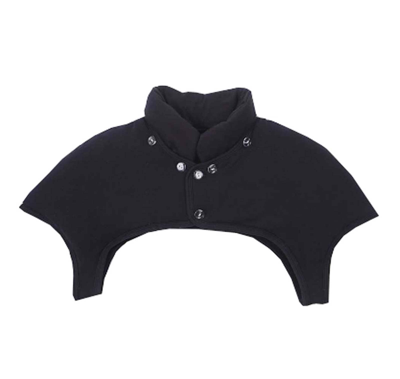 Fendawn Strive Thicker Shoulder Warmers Neck Warmer, Warm Vest Waistcoat with Collar, Arthritis Relief, Black