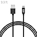 TUDIA USB Type C Cable, USB-C to USB-A Fast Charging Cable 3.3 Feet (1 Meter) - Black