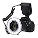 Timack RF-600D 18 Macro LED Ring Flash Bundle with LCD Display Power Control, Ring Light Includes 4 Diffusers and 8 Adapter Rings for Canon, Nikon, Panasonic, Olympus, Pentax SLR Camera