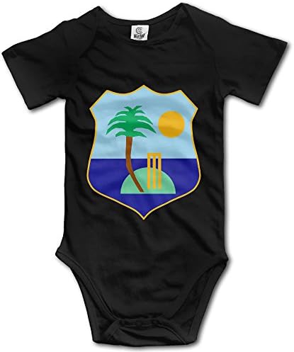 West Indies Cricket Board Flag Short Sleeve Bodysuit Romper For Baby Unisex