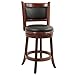 Boraam Augusta Counter Height Swivel Stool, 24-Inch, Cherry, 2-Pack