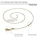 FIBO STEE 1.5MM Stainless Steel Womens Necklace for Girls Cable Chain Necklace Set,24 inches