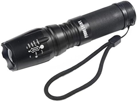 HOOHI X800 1000LM 5-Mode Adjustable Brightness Super Bright Water resistant LED Tactical Police Handheld Flashlight + 1PC 18650 Battery + Charger + Case