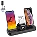4 in 1 Wireless Charging Station for iPhone Apple Watch Charger Stand with iPhone Wireless Charger Stand Airpods Charging Dock Stand for iPhone X/XS/XR/8/7/6s/Plus, iWatch 4/3/2/1（Upgrade