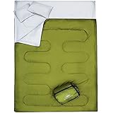 DreamGenius Sleeping Bag Envelope Lightweight Comfort with Compression Sack for 4 Season Camping