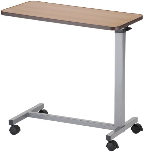 NOVA Medical Products Overbed Table with Locking Swivel Wheels, Easy Adjustable Bedside Table, Quick and Easy Assembly: Health & Personal Care