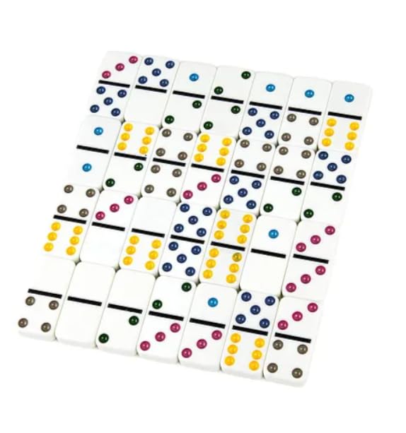 Toy Imagine™ Double Six Color Dot Dominoes Set – 28-Piece Educational Game in Tin Case | Classic Matching Game for Kids & Families | Multicolor Dominoes for Ages 5+ 4