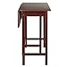 Winsome Lynnwood 35.43 x 39.39 x 30-Inch Wood Rectangular Drop Leaf High Table, Antique Walnut (94149)