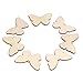 Tinksky Butterfly Wood DIY Craft Natural Wood Slices Ornament for Wedding Christmas Party Decoration 50pcs