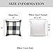 YOUR SMILE Retro Farmhouse Buffalo Tartan Chequer Plaid Cotton Linen Decorative Throw Pillow Case Cushion Cover Pillowcase for Sofa,Set of 2 (Black, 18''x18'')