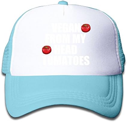 Gdgd1 Caps Vegan From My Head Tomatoes Kid Cool Adjustable Flat Hat Mesh Baseball Caps