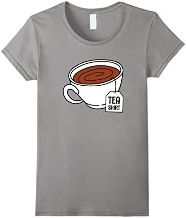 Womens Tea Shirt Tshirt Tea Lovers Pun Lovers Shirt XL Slate